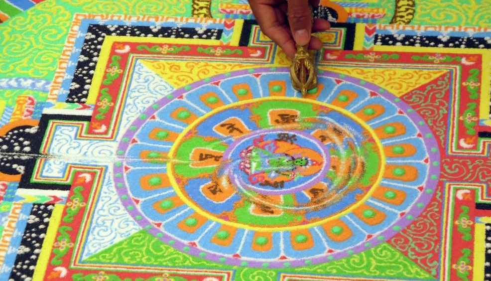 Tibetan Monks Create Sand Mandala Live