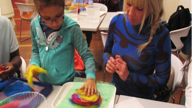 Families Learn Traditional Tibetan Felting Techniques at the Rubin Museum of Art