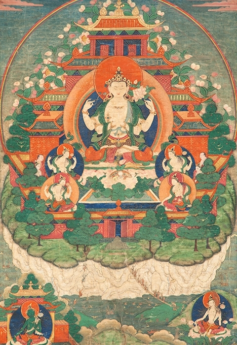 Bodhisattva Avalokiteshvara in His Pure Land, Mount Potalaka