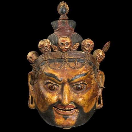 Ritual Dance Mask of Padmasambhava as Nyima Ozer