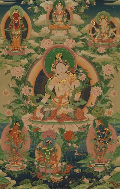White Tara with Long Life Deities