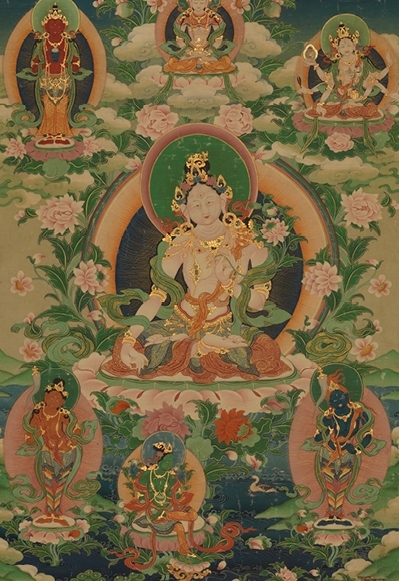 White Tara with Long Life Deities