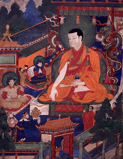 Initiation of Qubilai Khan and Offering Tibet to Phakpa in 1264