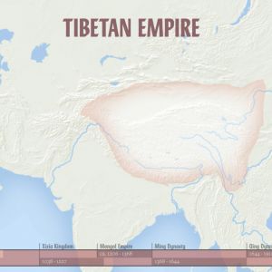 Map: Inner Asian Empires Engaged with Tibetan Buddhism