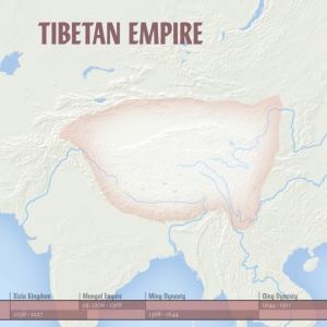 Map: Inner Asian Empires Engaged with Tibetan Buddhism