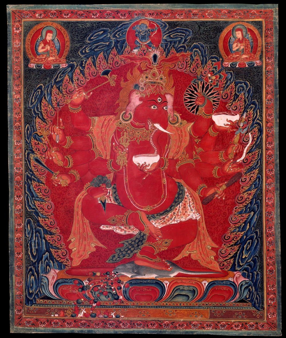 Dancing Red Ganapati