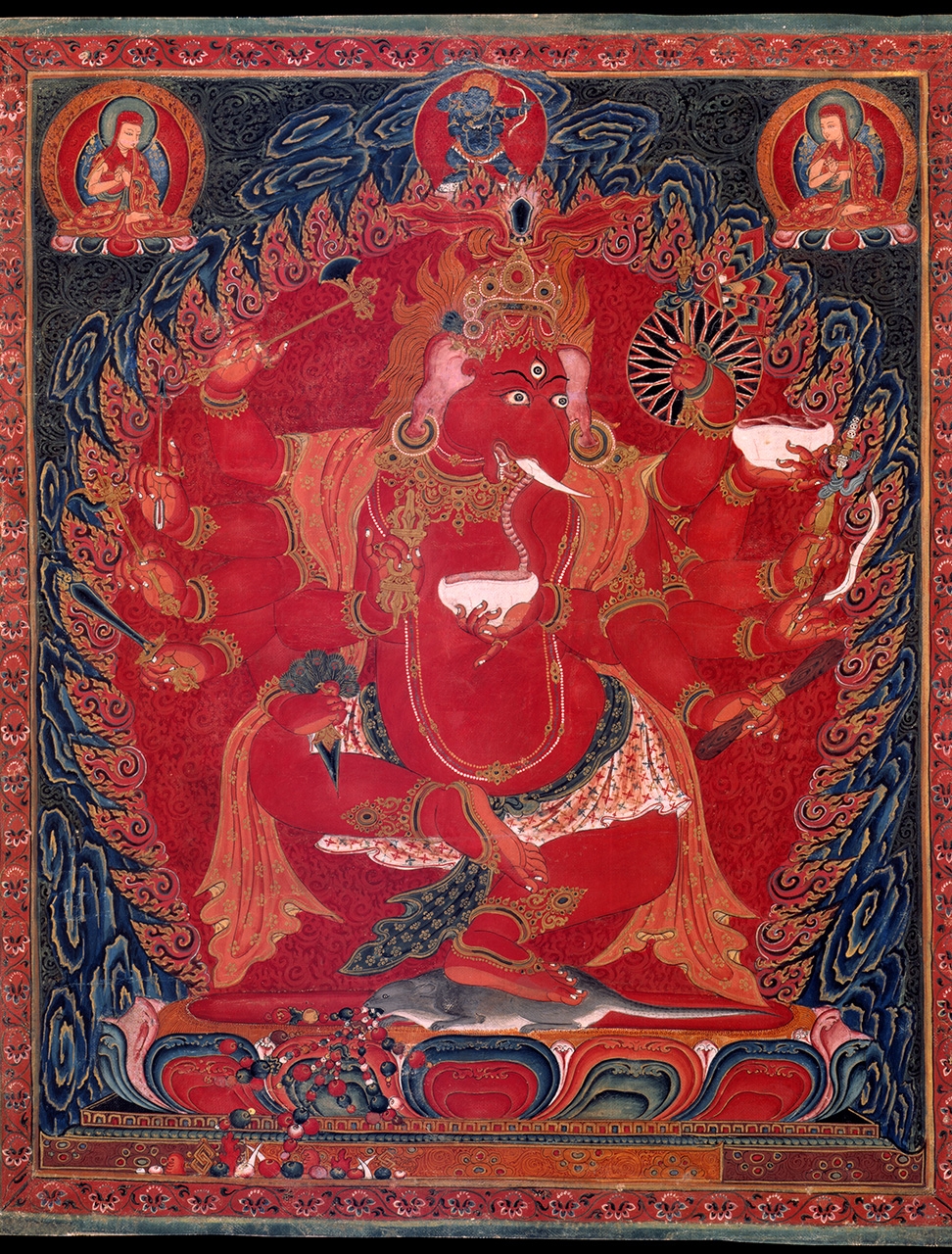 Dancing Red Ganapati