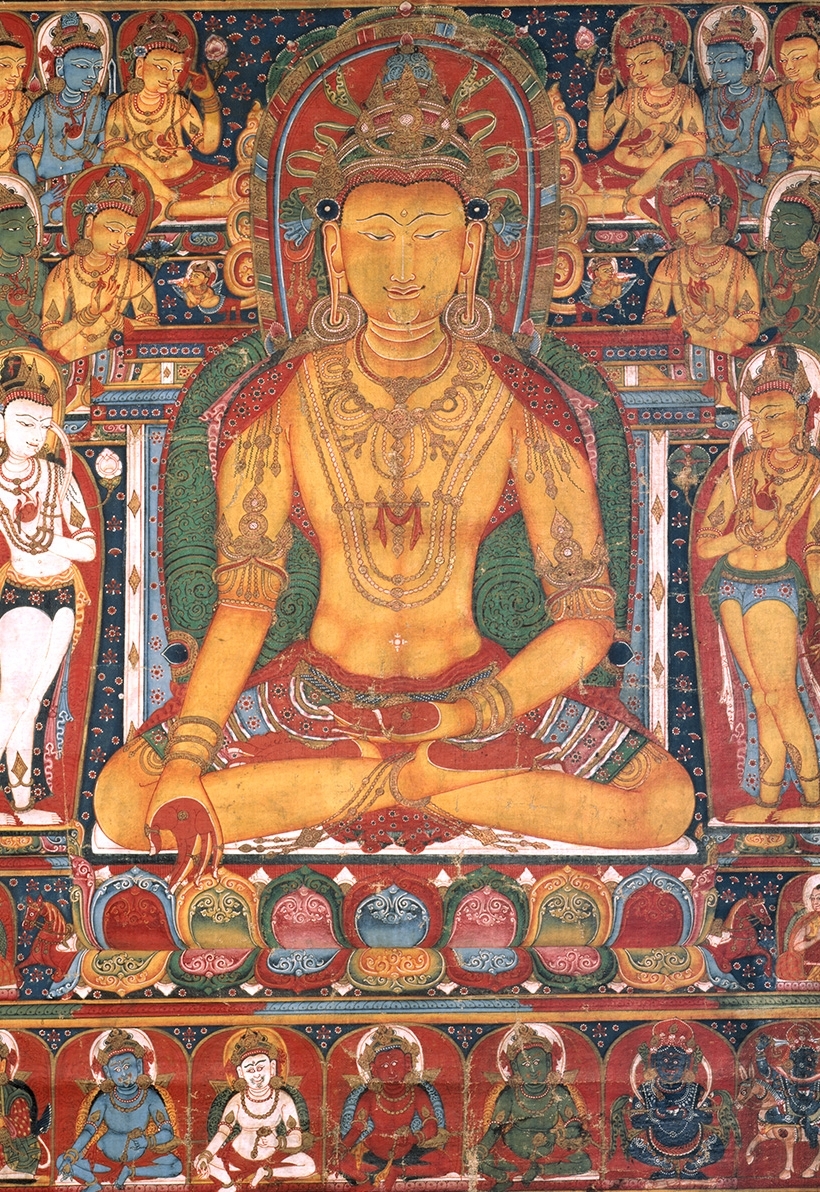 Buddha Ratnasambhava with Wealth Deities