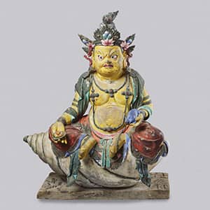 Yellow Jambhala Tibet; 17th century Clay with pigments Rubin Museum of Art C2006.64.1 (HAR 65728)