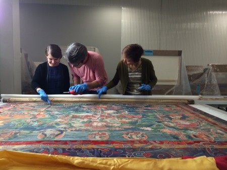 Members of the Rubin’s curatorial and collections management departments take a closer look at the painting’s many details